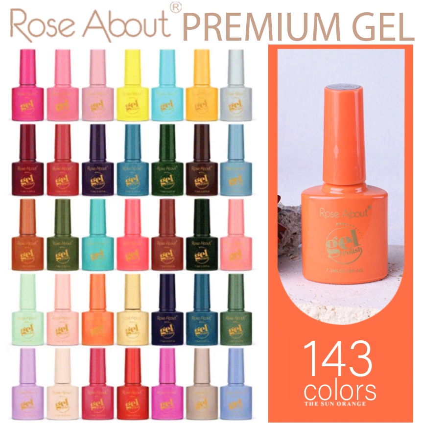 (1-87) ROSE ABOUT Cat Kuku Premium Gel Halal Kutek UV Polish 7.3 ml KU045