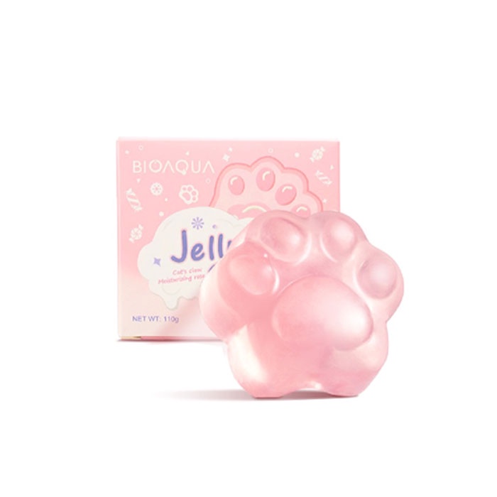 Beauty Jaya - BIOAQUA Jelly Soap Cat's Claw Moisturizing Rose 110g Sabun Badan Muka Leher Sabun Batang Mandi Bening Mawar Jerawat Punggung | BPOM