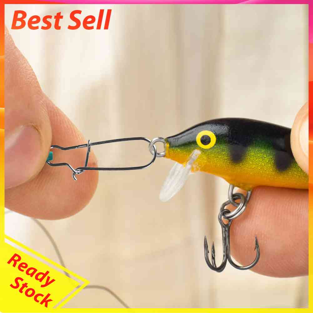 25pcs Snap Swivel Stainless Steel Fishing Connector Clip Fast Clip Lock Pesca