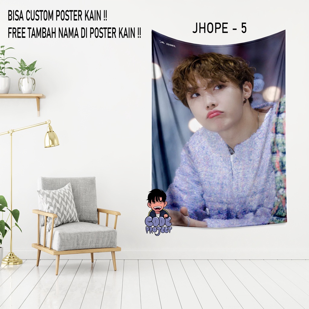 POSTER KAIN J-HOPE BTS - JHOPE BTS - member bts - hiasan dinding bts - hiasan kamar bts - poster kai