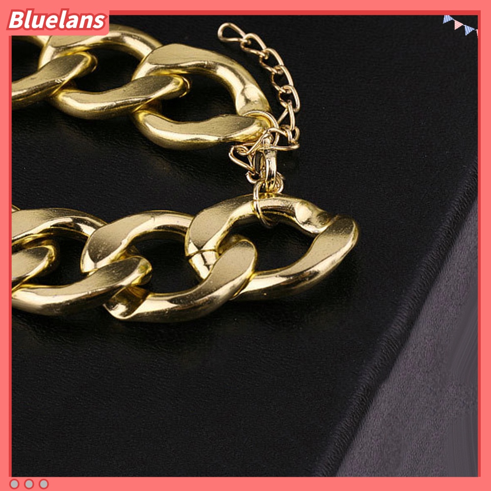 Bluelans Women Fashion Big Faux Pearls Curb Chain Choker Collar Statement Necklace