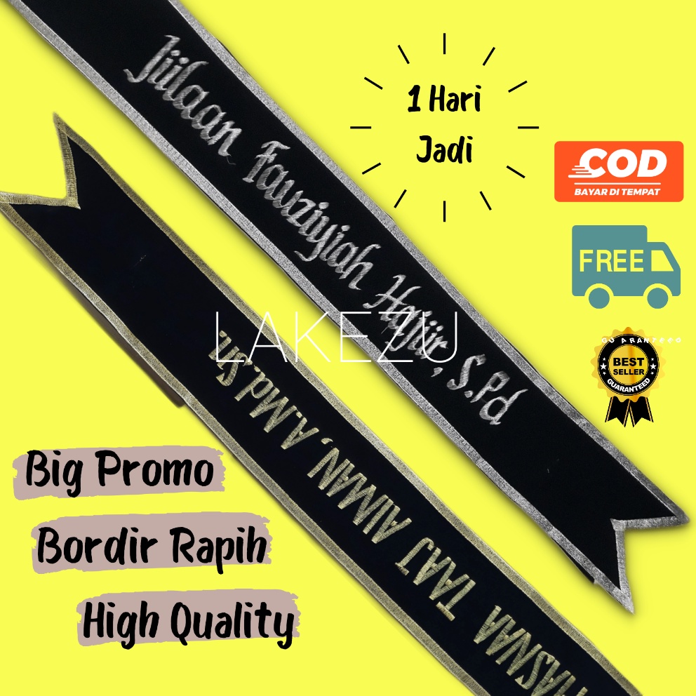 (2 Hari Jadi) Kado Wisuda Selempang Wisuda Bandung Sash Wisuda Selendang Wisuda Murah Selempang Blud
