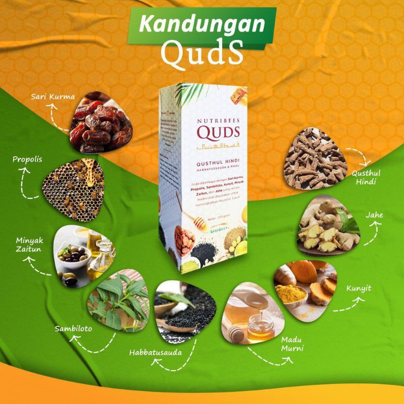 Nutribees Quds Madu Habbatusauda Qushtul Hindi 250 gram
