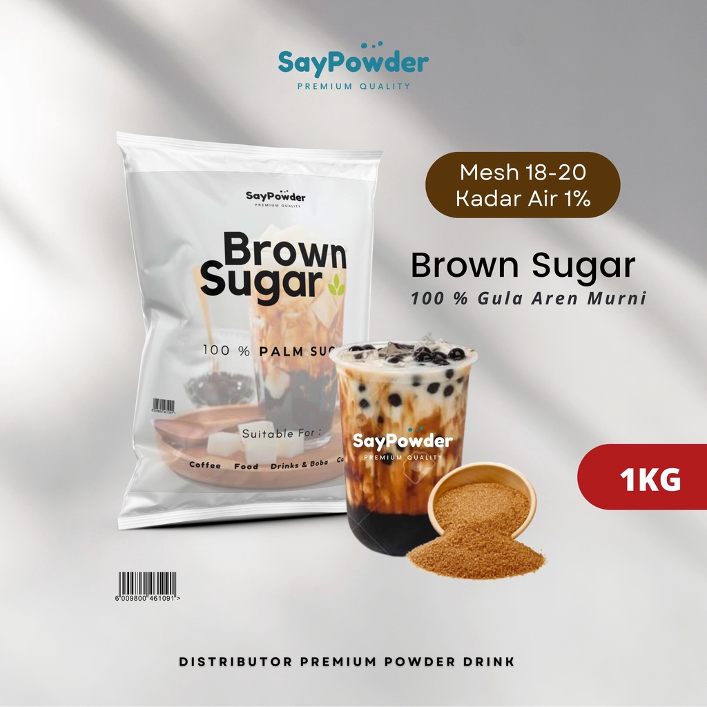 BUBUK MINUMAN BROWN SUGAR GULA AREN SEMUT PREMIUM BUBUK MINUMAN BROWN SUGAR BUBUK 1000GR GULA MERAH PALM SUGAR GULA AREN MURNI KERING OVEN GULA MERAH EXPORT QUALITY