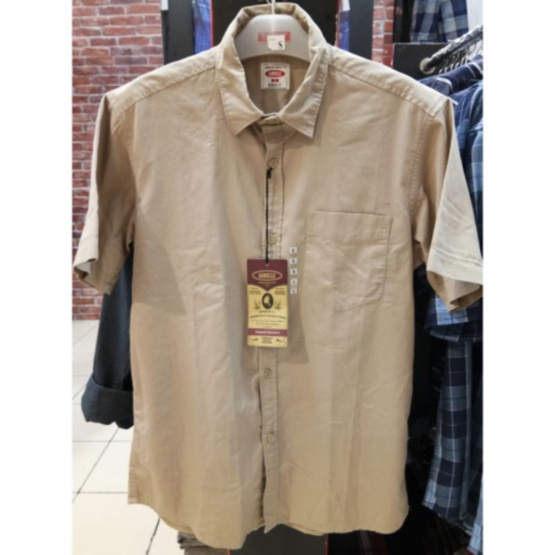 Gabrielle jeans original mens BBBC053F111S kemeja pendek pria katun berkantong reguler fit