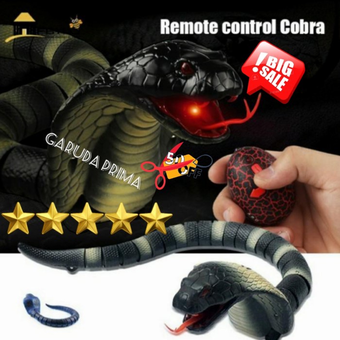 MAINAN ULAR COBRA REMOTE CONTROL MERAYAP KIRI KANAN RC