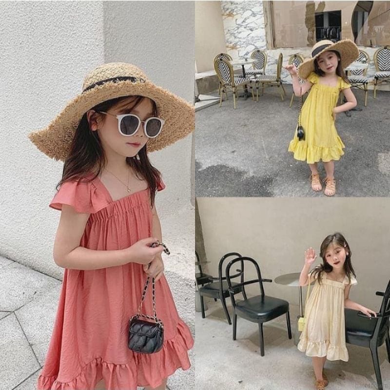 DRESS ANAK RIMPEL CHERY PREMIUM / DRESS PREMIUM ANAK PEREMPUAN