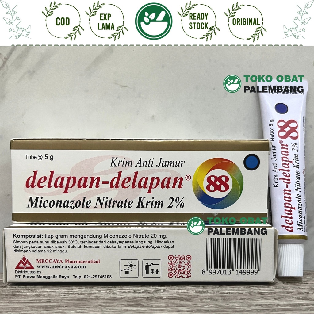 KRIM ANTI JAMUR DELAPAN - DELAPAN 88 5GRAM SALEP 88 SALEP JAMUR 88 MICONAZOLE NUTRATE KRIM 2% KRIM J
