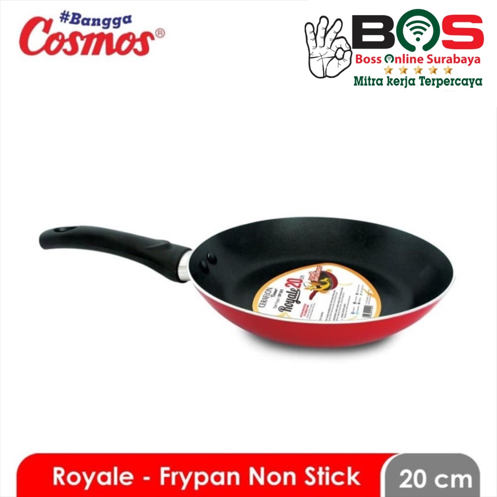 Frypan Cosmos Wajan Penggorengan Anti Lengket 20 CM CFP 20 R Wajan Cosmos