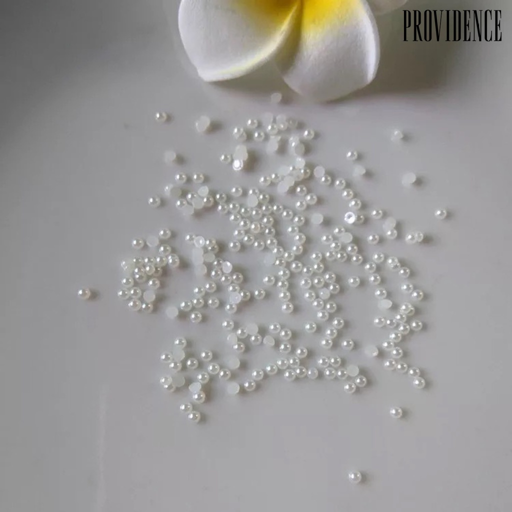 Aksesoris Kuku Bentuk Setengah Lingkaran Aksen Mutiara Ukuran 2-8mm Gaya Jepang