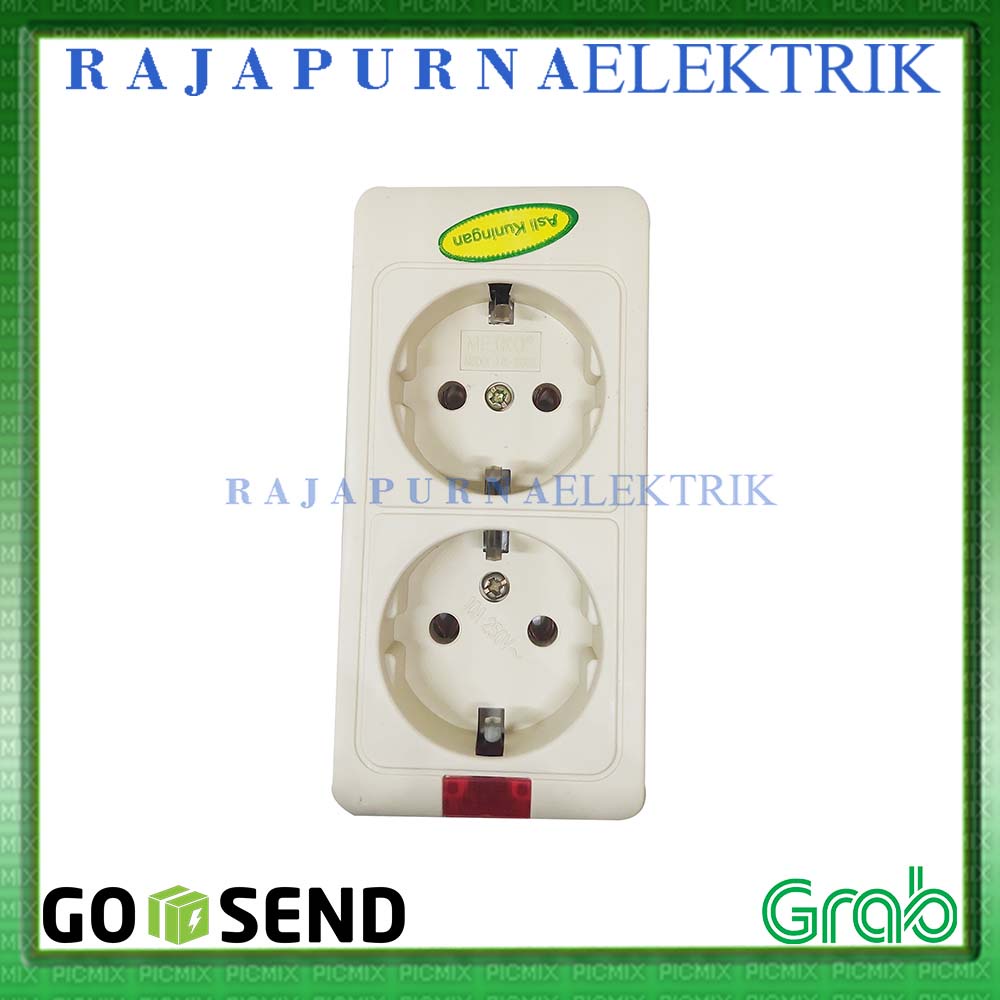 Stop Kontak arde 2 lubang lampu MEIKO SNI