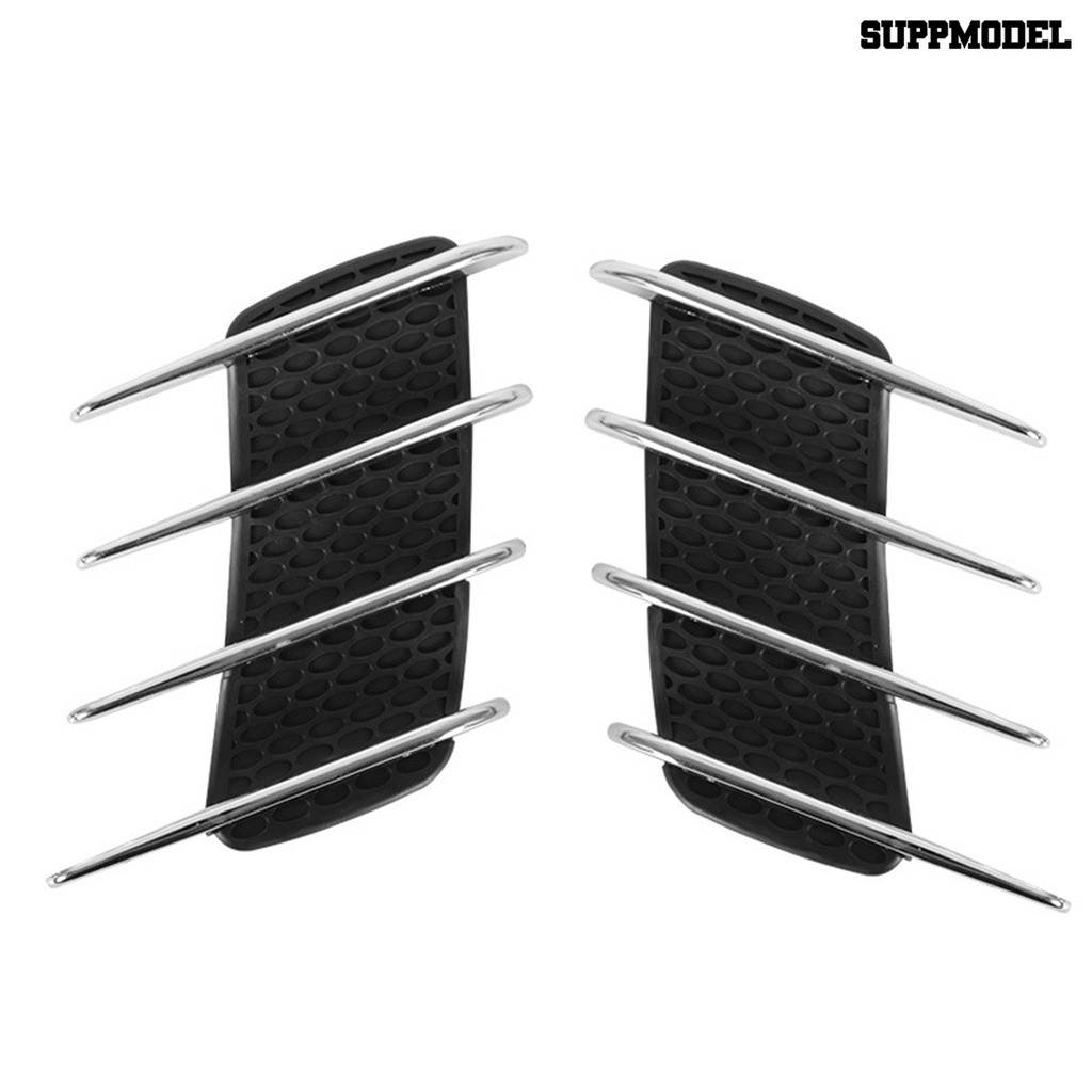 Sm - 2Pcs Stiker Cover Fender Ventilasi Udara Mobil Universal Bahan Plastik ABS