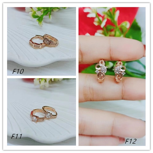 Anting Xuping Permata Lapis Emas Perhiasan Fashion F10-12