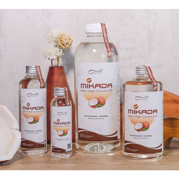 

VCO Extra Virgin Coconut Oil Organic Minyak Kelapa Murni MIKADA VCO 1000 ml / 500 ML / 250 ML