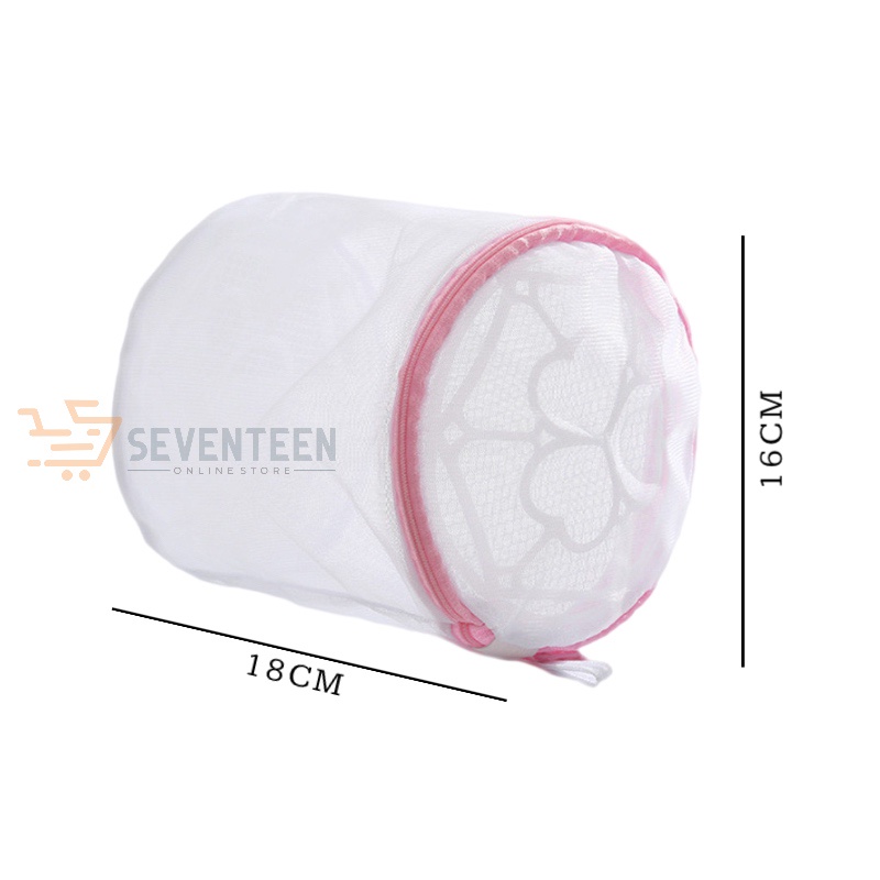 SEVENTEEN17 KERANJANG LAUNDRY BRA BAG KANTONG CUCI PAKAIAN DALAM KAOS KAKI ANTI RUSAK KERANJANG JARING BULAT CUCI BRA IMPORT GROSIR