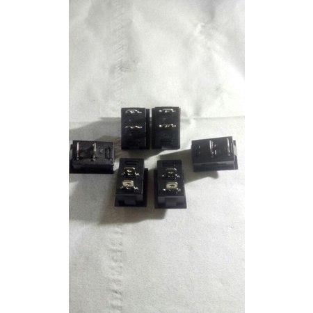 Saklar 21mm x 15mm / Rocker Switch 2pin / SWITCH KARAOKE On-Off 2 pin 2 kaki SAKLAR 2 Pin SWIT 20mm x 15mm