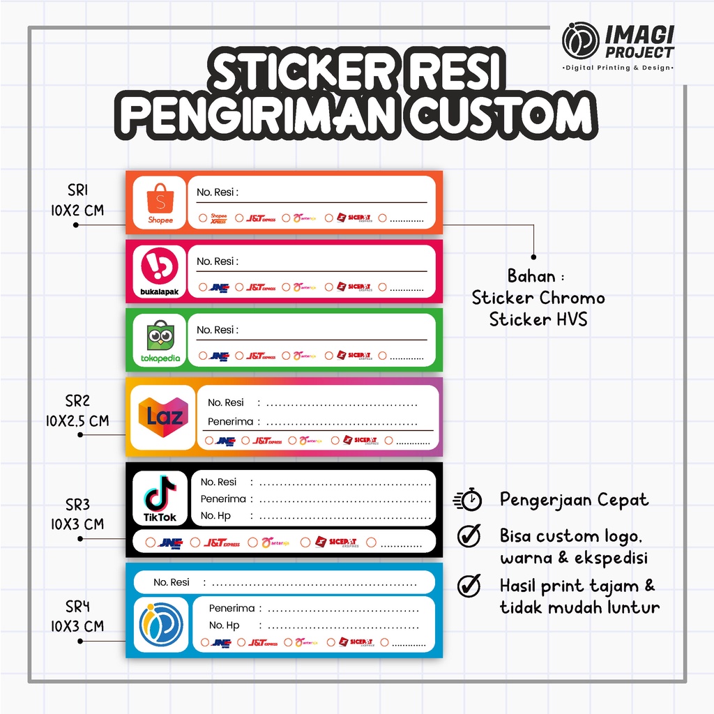 

STICKER RESI MARKETPLACE LABEL PENGIRIMAN SHOPEE CUSTOM