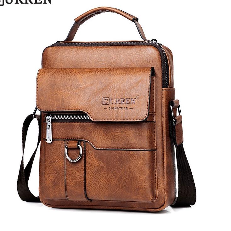 Ready CURREN 8642 Tas Selempang Pria Kulit Messenger Anti Air CURRENOS