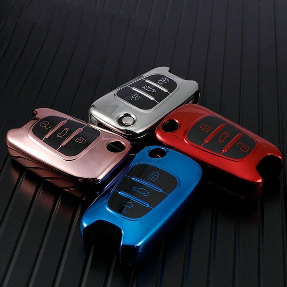 Top Remote Key Case Soft TPU Aksesoris Mobil Skin Key Fob Cover