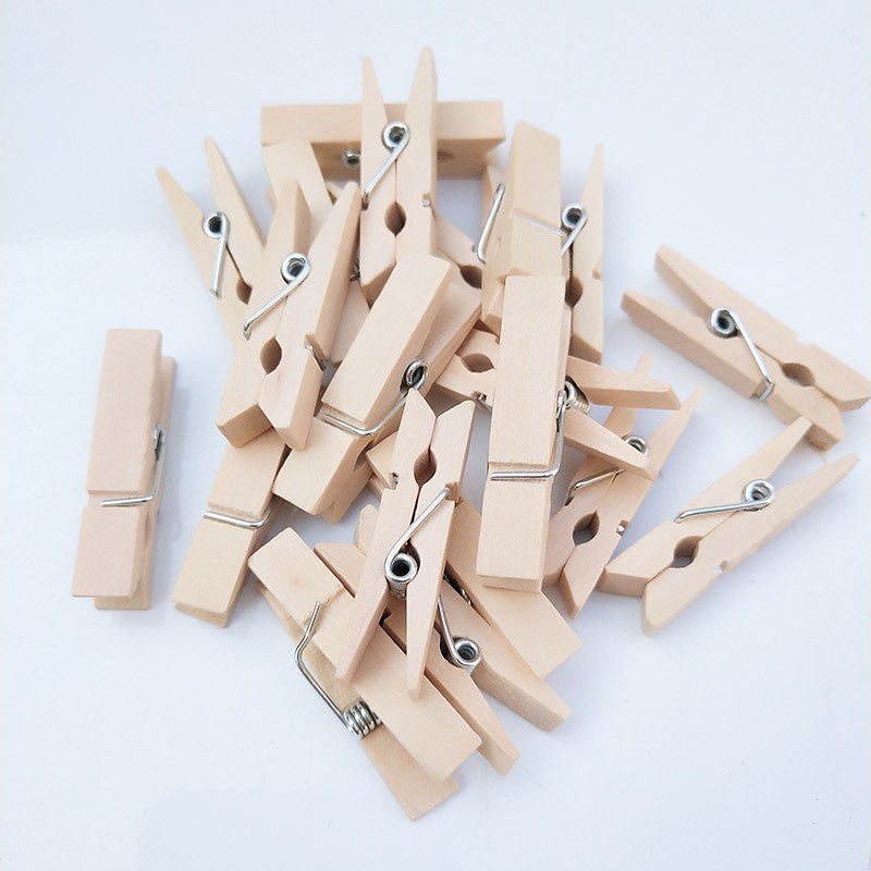 WOODEN CLIP 6 CM POLOS Besar Jepitan Penjepit Kayu DIY Tali Ram Foto Polaroid (POLOS)