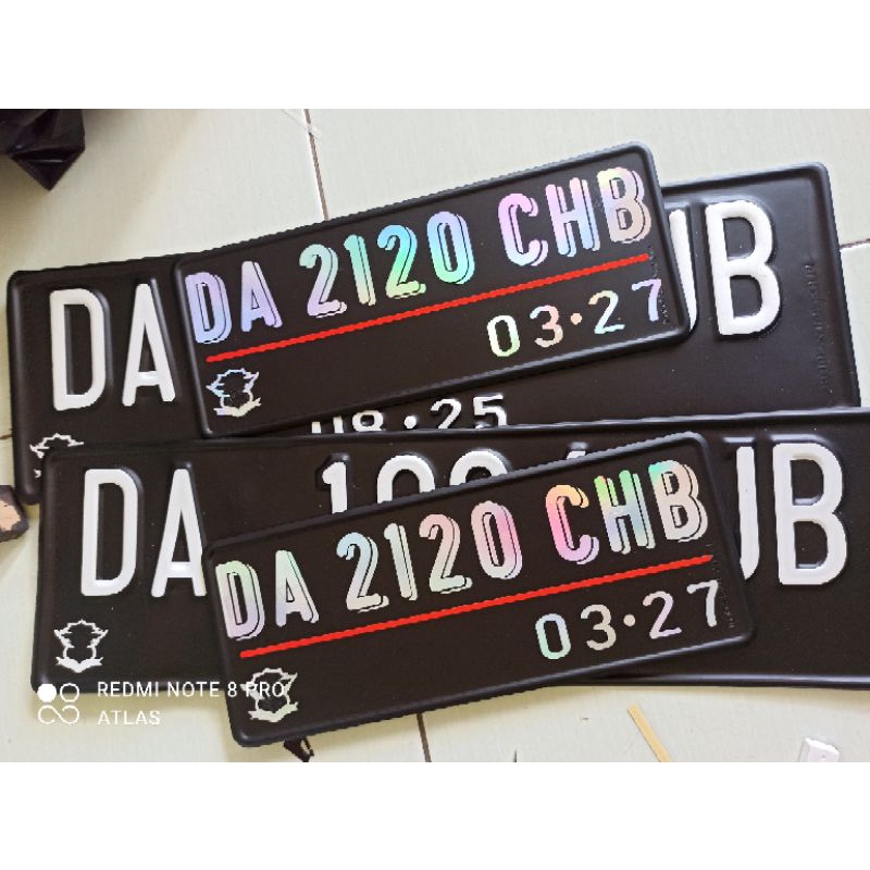 STIKER STICKER PLAT NOMOR MOTOR DAN MOBIL PLAT PUTIH PLAT HITAM STIKER PLAT HOLOGRAM