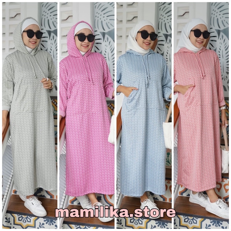 ARUNA HOODIE DRESS KNIT | HOODIE DRESS WANITA