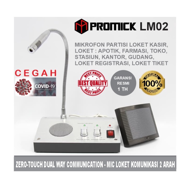 MIC LOKET -  MIC LOKET TIKET - MIC PARTISI 2 ARAH / MIC MEJA / MIC KASIR - PROMICK LM02