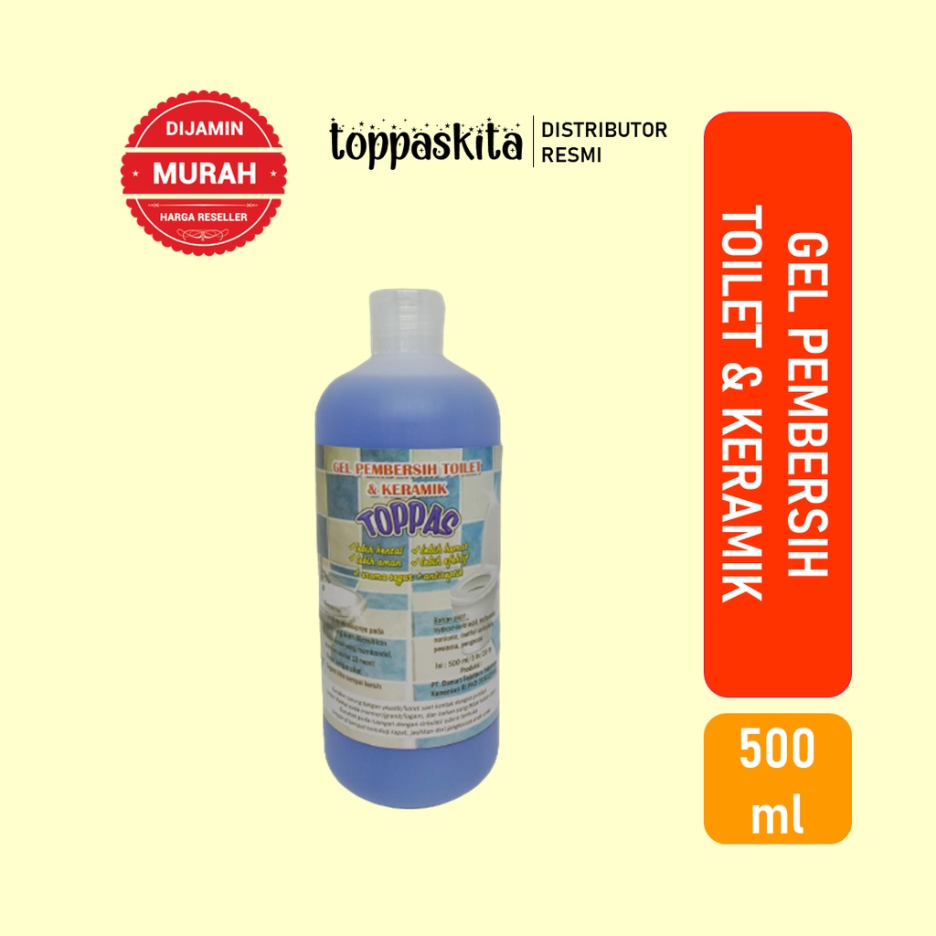 Toppas Gel Pembersih Toilet &amp; Keramik 500 ml / Gel Porstex