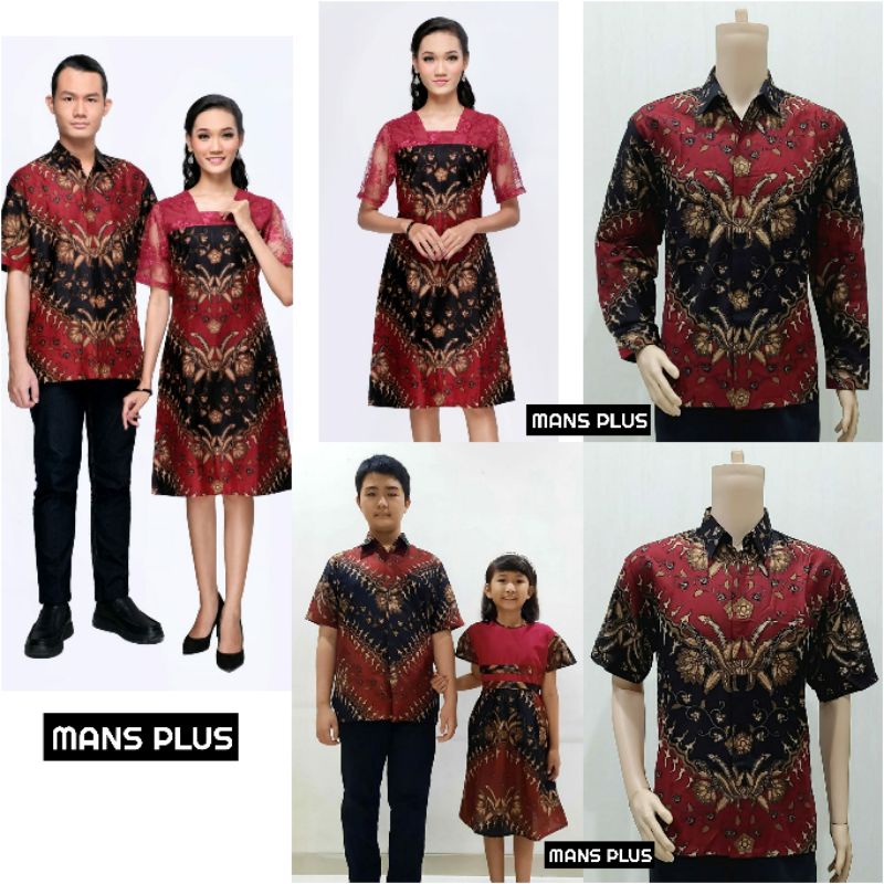 Dress Batik Wanita Modern Jumbo 4L-5L Kombinasi Brokat Tunik Big Size XXXL ERN