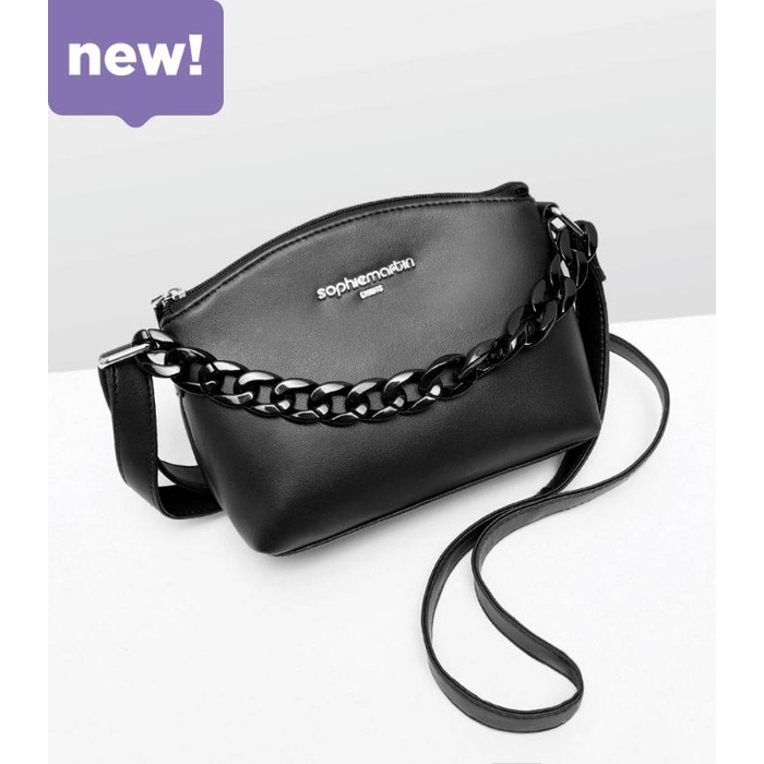Tas resin black Sophie martin paris official original terbaru promo Tas selempang wanita import Shop