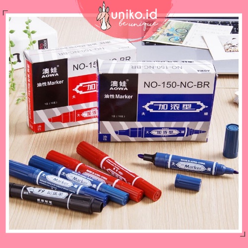 

UNIKO.ID - LARGE DOUBLE SIDED MARKER PEN SPIDOL 2 SISI SPIDOL BOLAK BALIK 2 UJUNG / SPIDOL PERMANEN IMPORT