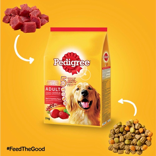 Pedigree adult kemasan 1,5kg freshpack dry food anjing