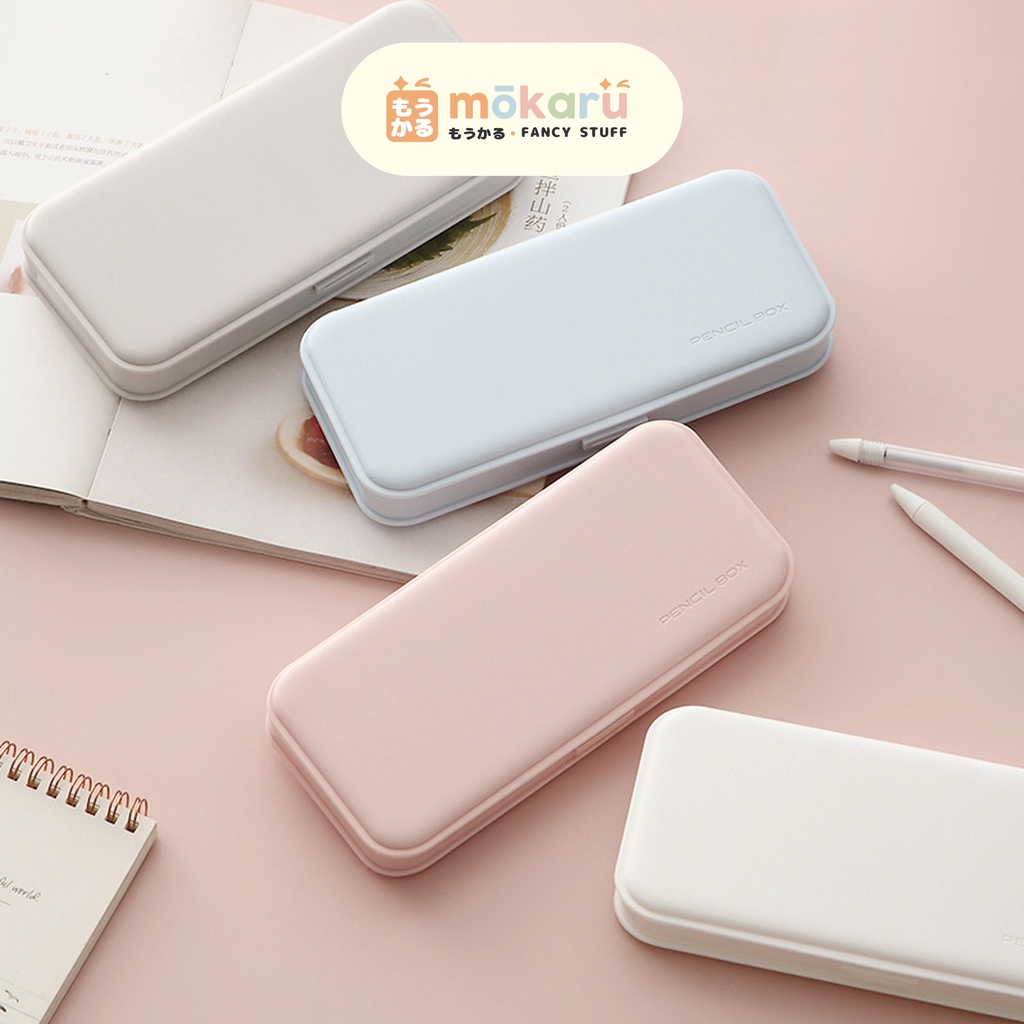 

Kotak Pensil Minimalis Plastik / Pencil Case Aesthetic / Pencil Box For Student Organizer