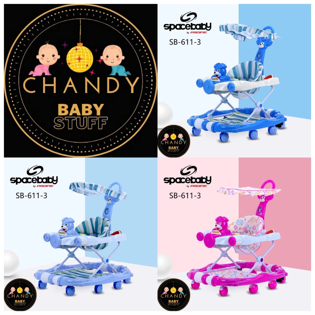 BABY WALKER SPACE BABY SB 611-3 ADA REM DAN BISA AYUN