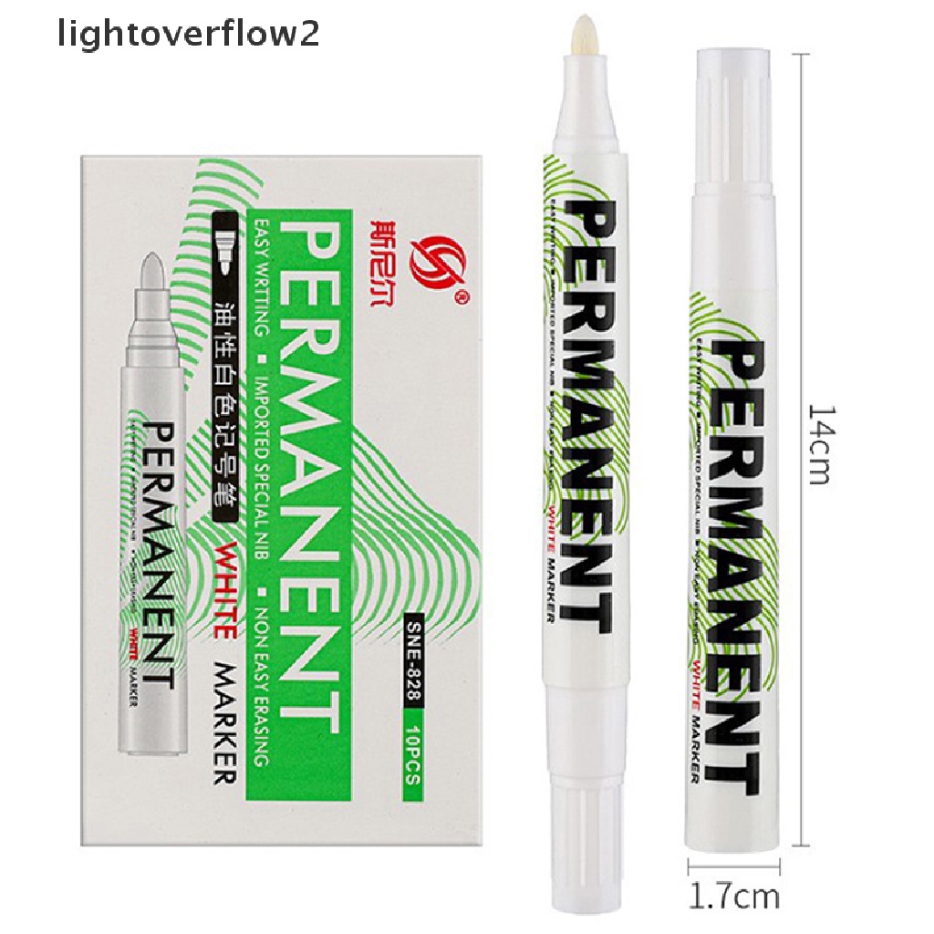 (lightoverflow2) 1pc Spidol Gel Putih Anti Air Untuk Menulis / Menggambar / Graffiti DIY