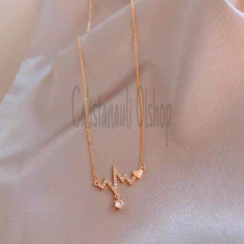 KALUNG DEWASA TITANIUM DETAK PERHIASAN EMAS KOREA ANTI KARAT DAN ANTI LUNTUR