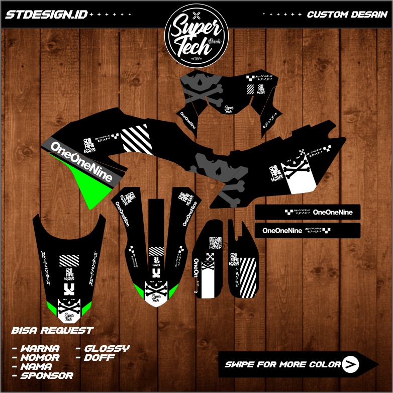 DECAL KLX BF tema KSR Oneonenine design