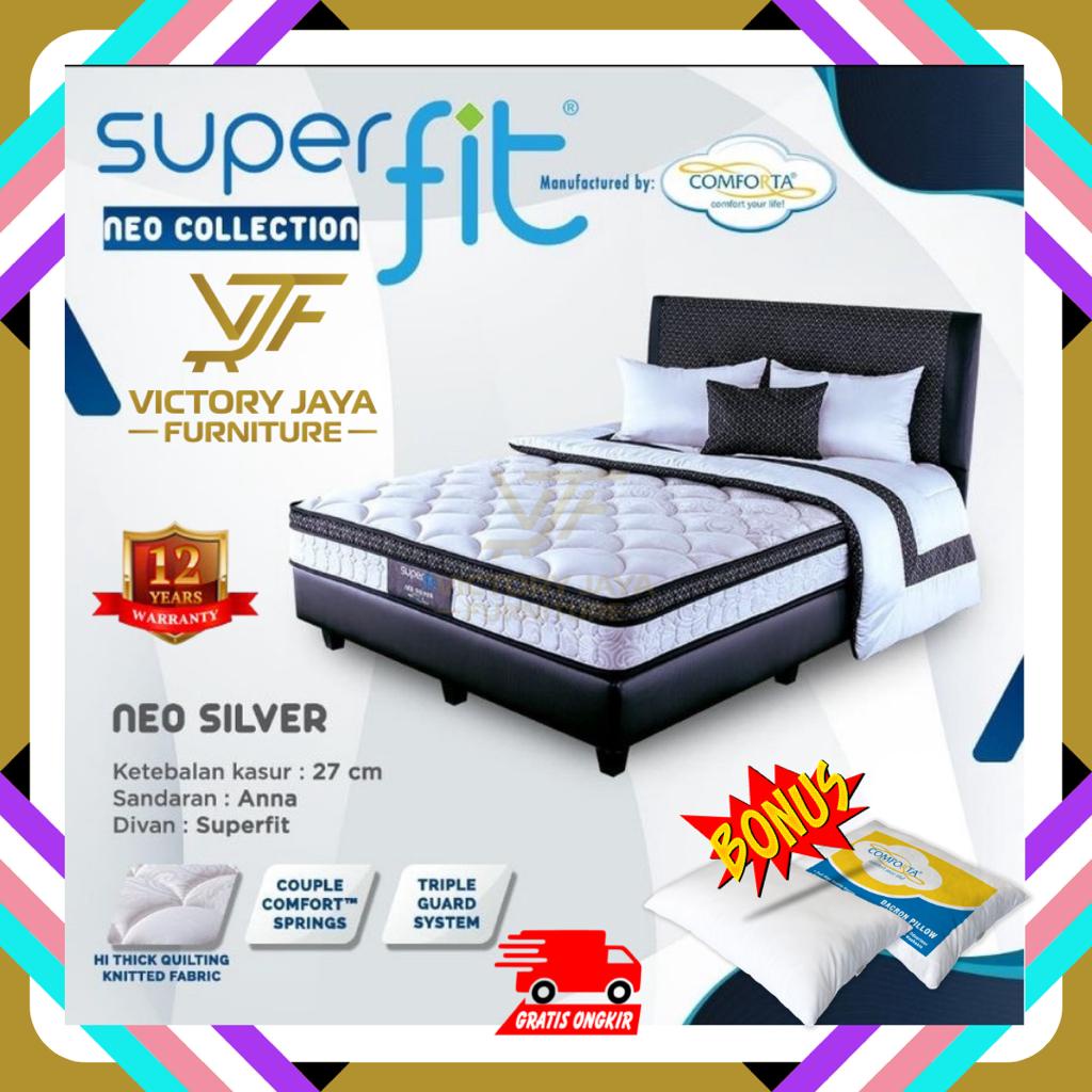 Kasur Spring Bed Comforta Superfit Neo Silver (Full Set)