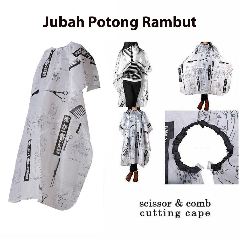 Kain Kip / Kain Kep / Kain Cukur / Kain Penutup Badan Untuk Potong Rambut - Jubah Apron Pangkas Rambut Salon &amp; Barbershop