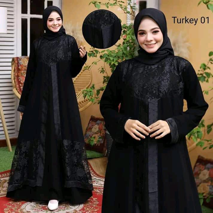 promo-Best seller-dress hitam-dress polos-turkey 01-murah gamis turkey-jubah turkey- busana muslim - abaya remaja terbaru-abaya arab kekinian-abaya turki terbaru-motif  turkey 01(br293)