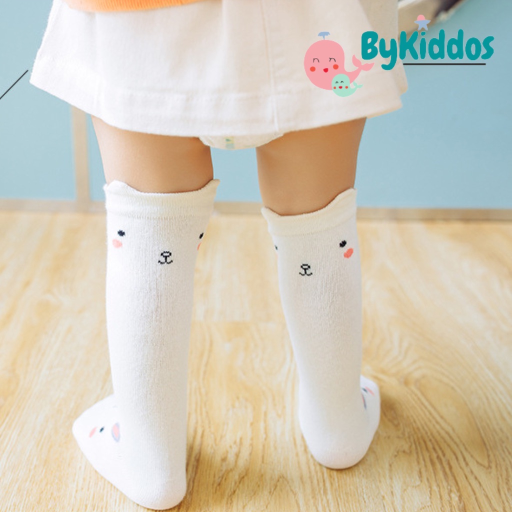 ByKiddos - Kaos Kaki Bayi Korea Panjang  / Kaos Kaki Bayi Korea  Import / Kaos Kaki Bayi Perempuan Laki Laki/ Kaos Kaki Anak Karakter Lucu Anti Slip