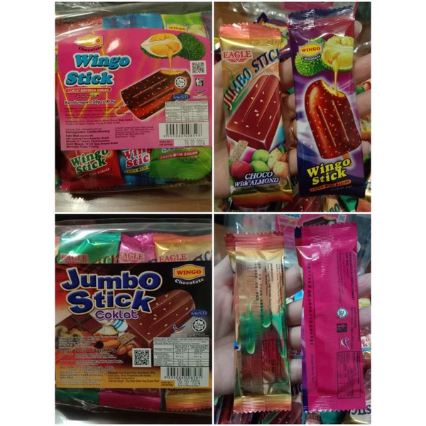

Wingo Chocolate Stick (bentuk ice cream) 9g/pcs Halal Product Malaysia