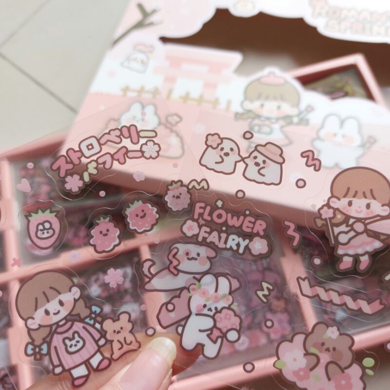 

kawaii sakura girl stiker deco pvc