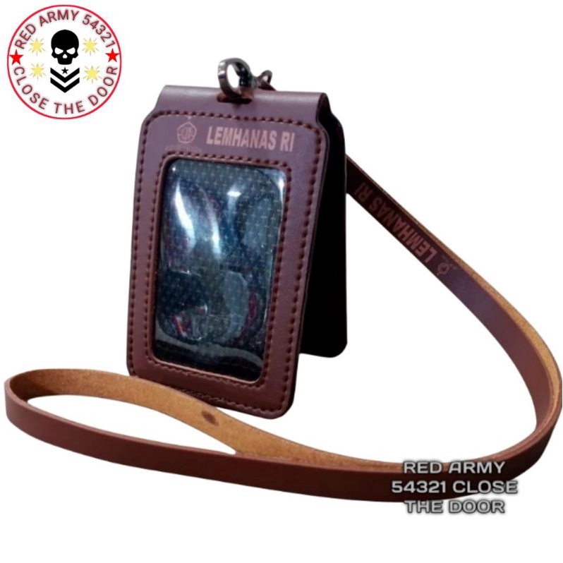 

Holder ID Card - Tali Lanyard Nametag Model Lipat Logo LEMHANAS RI