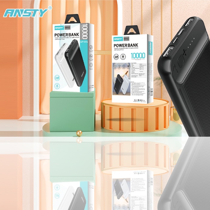 ANSTY POWERBANK AP-014 - POWERBANK 2 USB MICRO DAN TYPE C