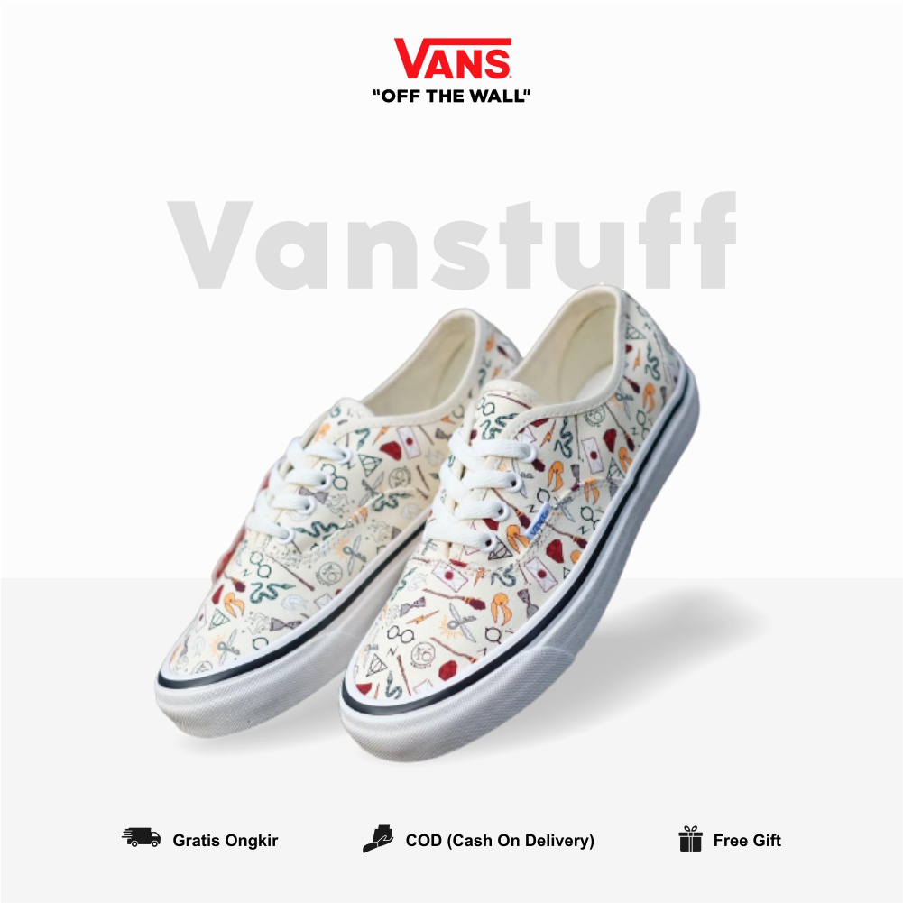 Vans Authentic Anaheim Symbol Original 100% BNIBWT Wanita Global Market Authentic Guarated Vanss Ori Motif Putih
