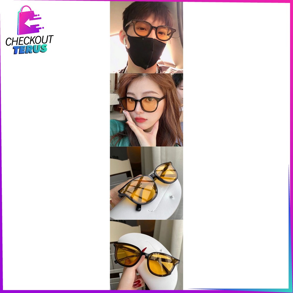 CT C654 Kacamata Korean Fashion Kaca Mata Vintage Retro Korea Sunglasses Kuning Pria Wanita Unisex Fashion