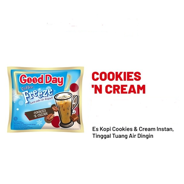 

KOPI INSTAN GOOD DAY COFFEE FREEZE COOKIES N CREAM 30GR