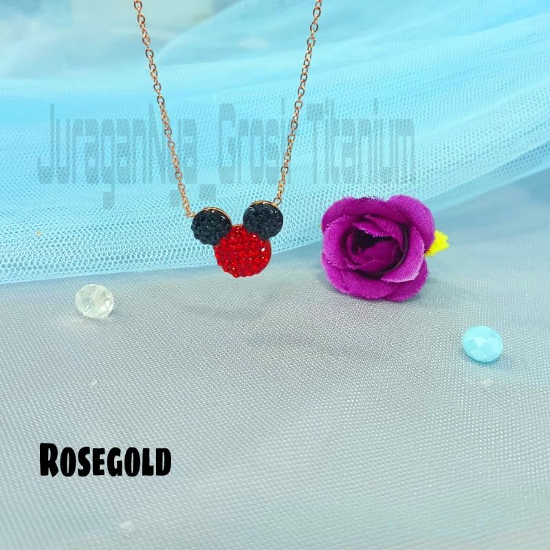 COD || Kalung Micky TITANIUM premium gaya remaja TIDAK LUNTUR, TIDAK KARAT