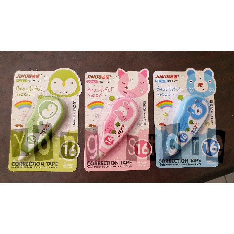 

CORRECTION ROLLER 16M STIPO KERTAS (PCS) MURAH / CORECTION KERTAS JINUO 9240 / JINUO 871 FANCY / CORRECTION TAPE LUCU , TIP EX KERTAS, TIPEX ROLLER GROSIR